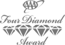 The image shows an emblem for the "Four Diamond Award" featuring four diamond shapes and decorative text.