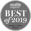 Seattle Magazine's "Best of 2019" Readers' Choice Winner emblem.